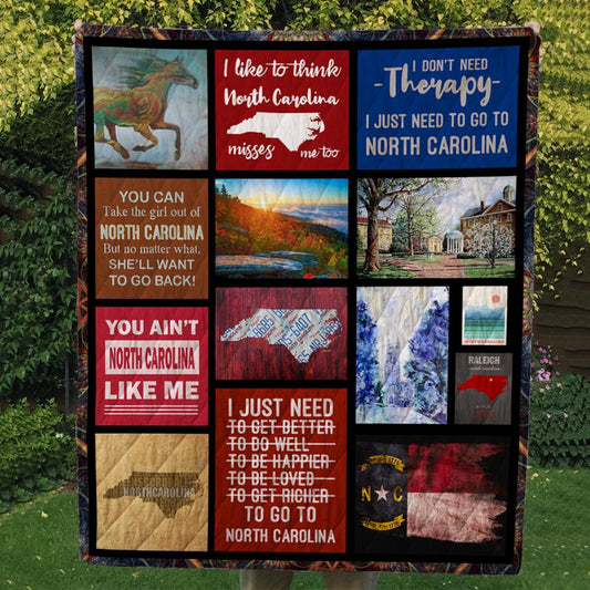North Carolina CL14100363MDQ Quilt Blanket