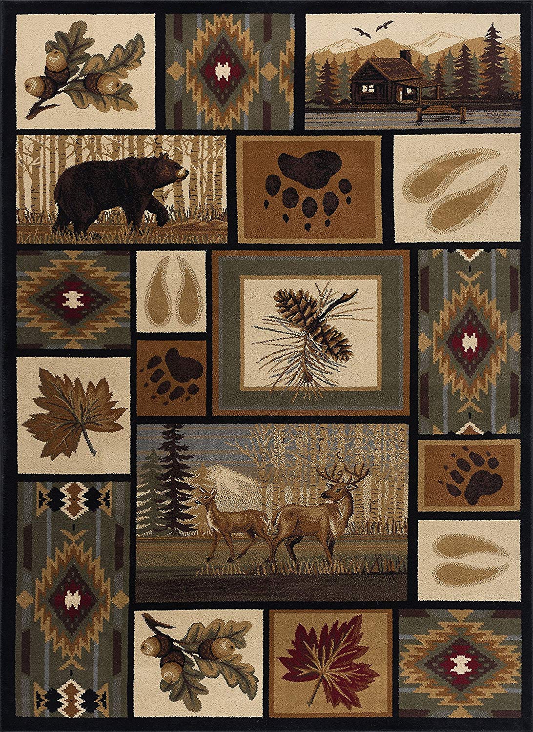 Northern Wildlife Bear Deer CLG2210096R Rug