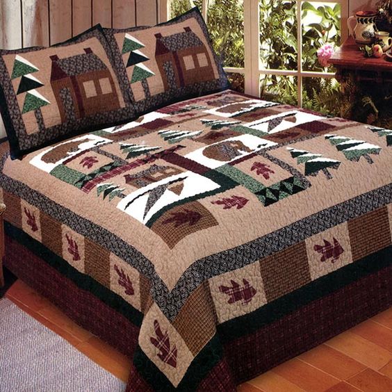 Northwoods Cabin Quilt CLT0810107T Quilt Bedding Set