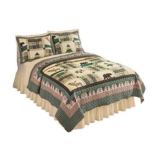 Northwoods Lodge Moose CLA2609154B Quilt Bedding Set