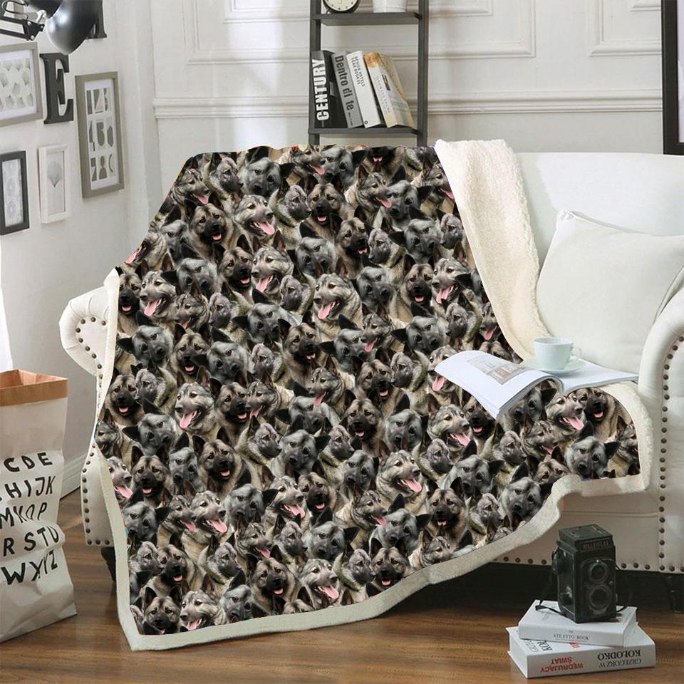 Norwegian Elkhound CLM3110204S Sherpa Fleece Blanket