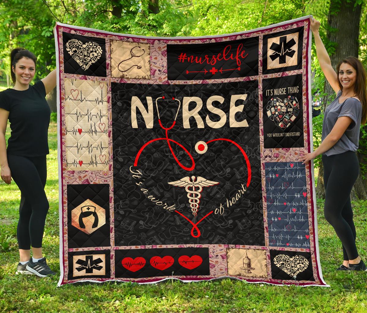 Nurse CL12100483MDQ Quilt Blanket