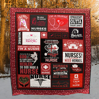 Nurse Nurse CL16110269MDQ Quilt Blanket