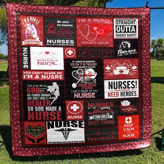 Nurse Nurse CL16110269MDQ Quilt Blanket