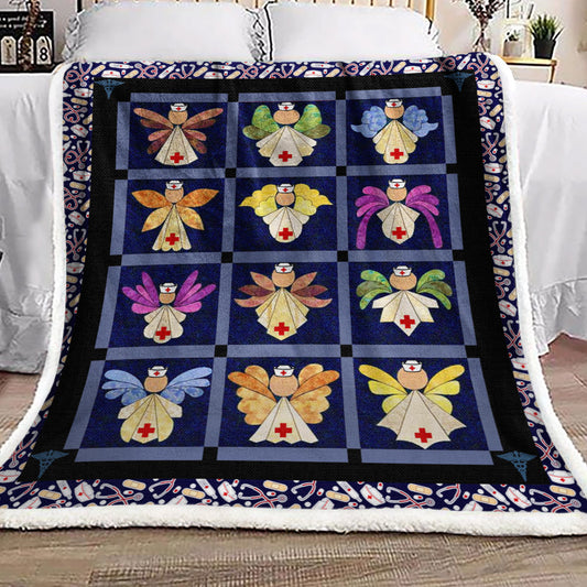 Nurse Angel BT0710131F Sherpa Fleece Blanket