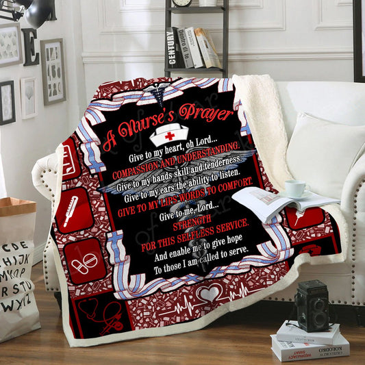 Nurse CL03100154MDF Sherpa Fleece Blanket