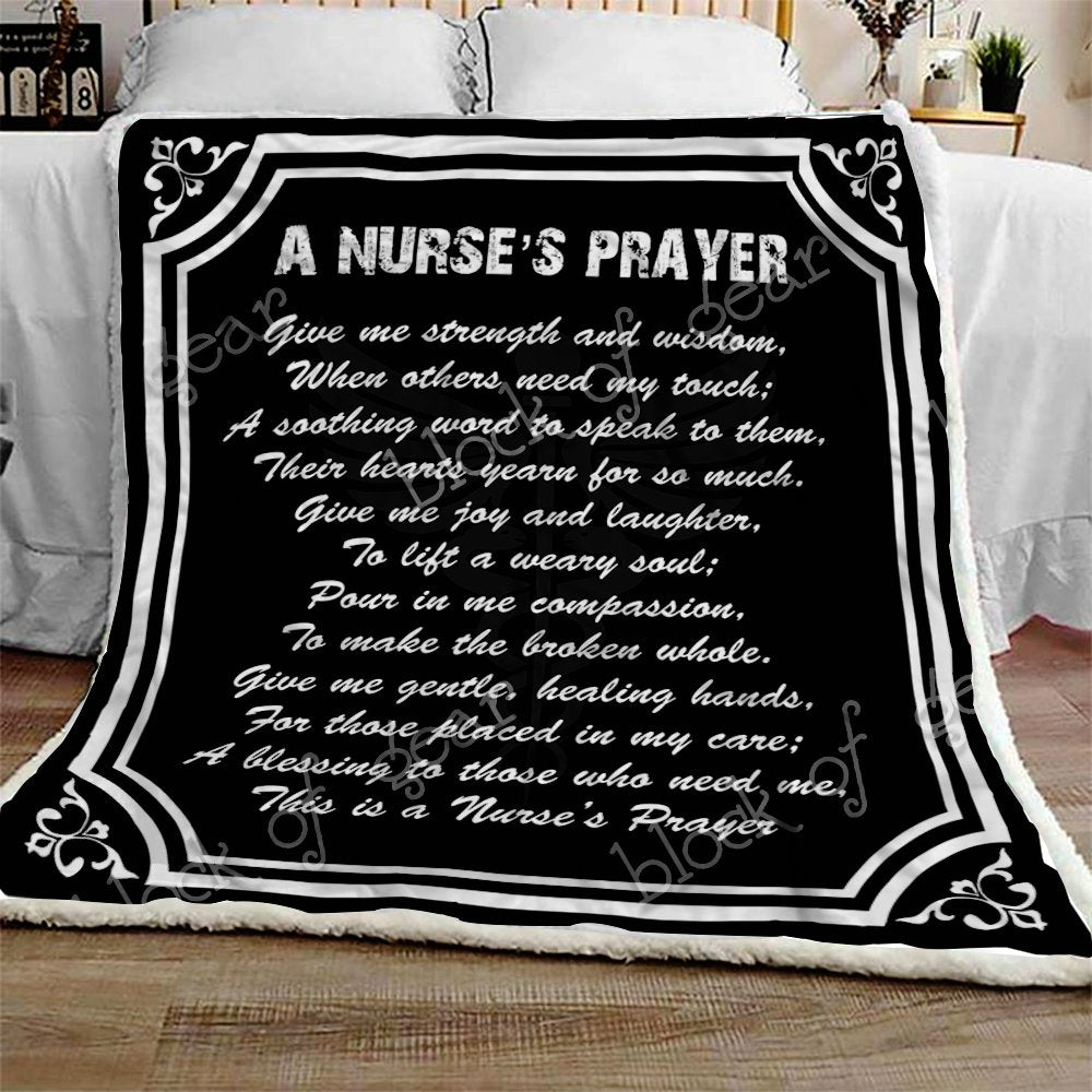 Nurse CL03100157MDF Sherpa Fleece Blanket