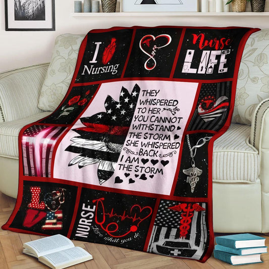 Nurse CL260861MDF Sherpa Fleece Blanket