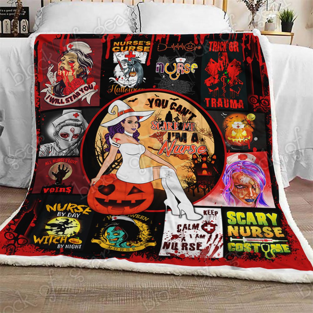 Nurse Halloween CL1909149MDF Sherpa Fleece Blanket