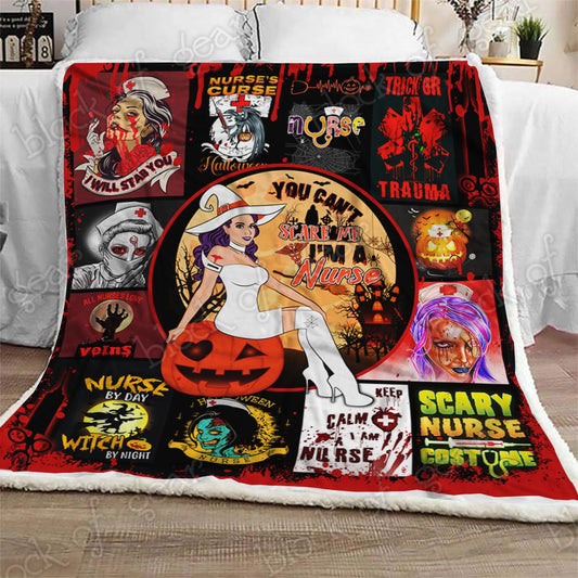 Nurse Halloween CL1909149MDF Sherpa Fleece Blanket