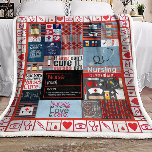 Nurse NT2109163F Sherpa Fleece Blanket