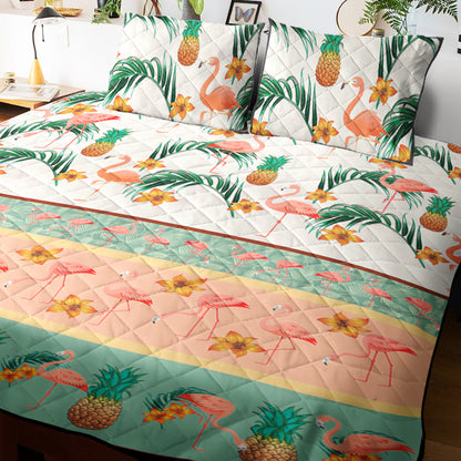 Ocean Flamingo CLM1710256B Quilt Bed Sheet