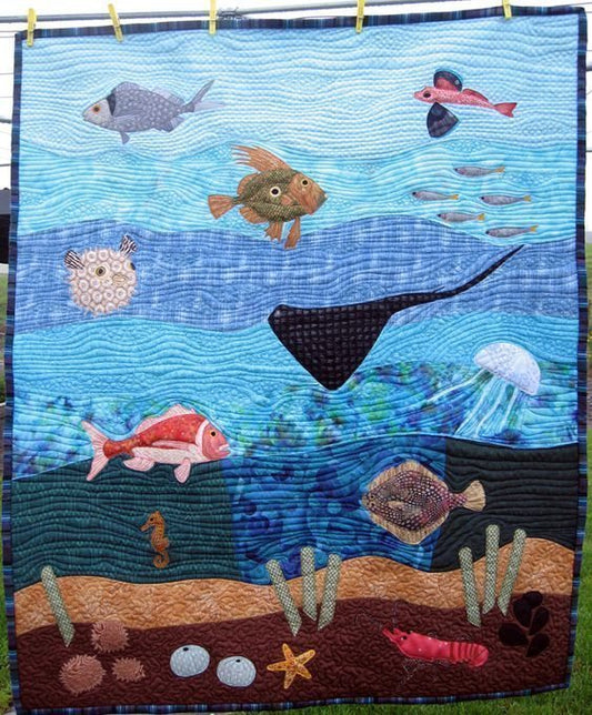 Ocean Scene CLP260628 Quilt Blanket