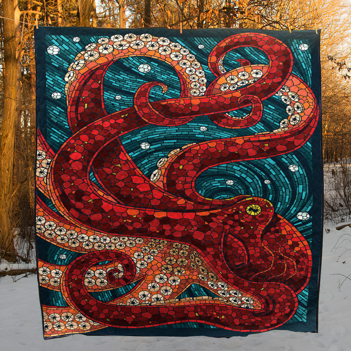 Octopus CLA2510370Q Quilt Blanket