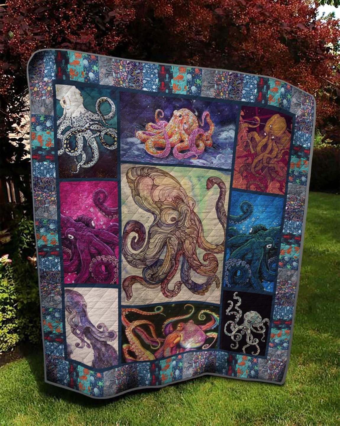 Octopus P060406 Quilt Blanket