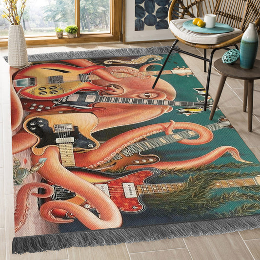 Octopus And Guitar DD3009179O Decorative Floor-cloth
