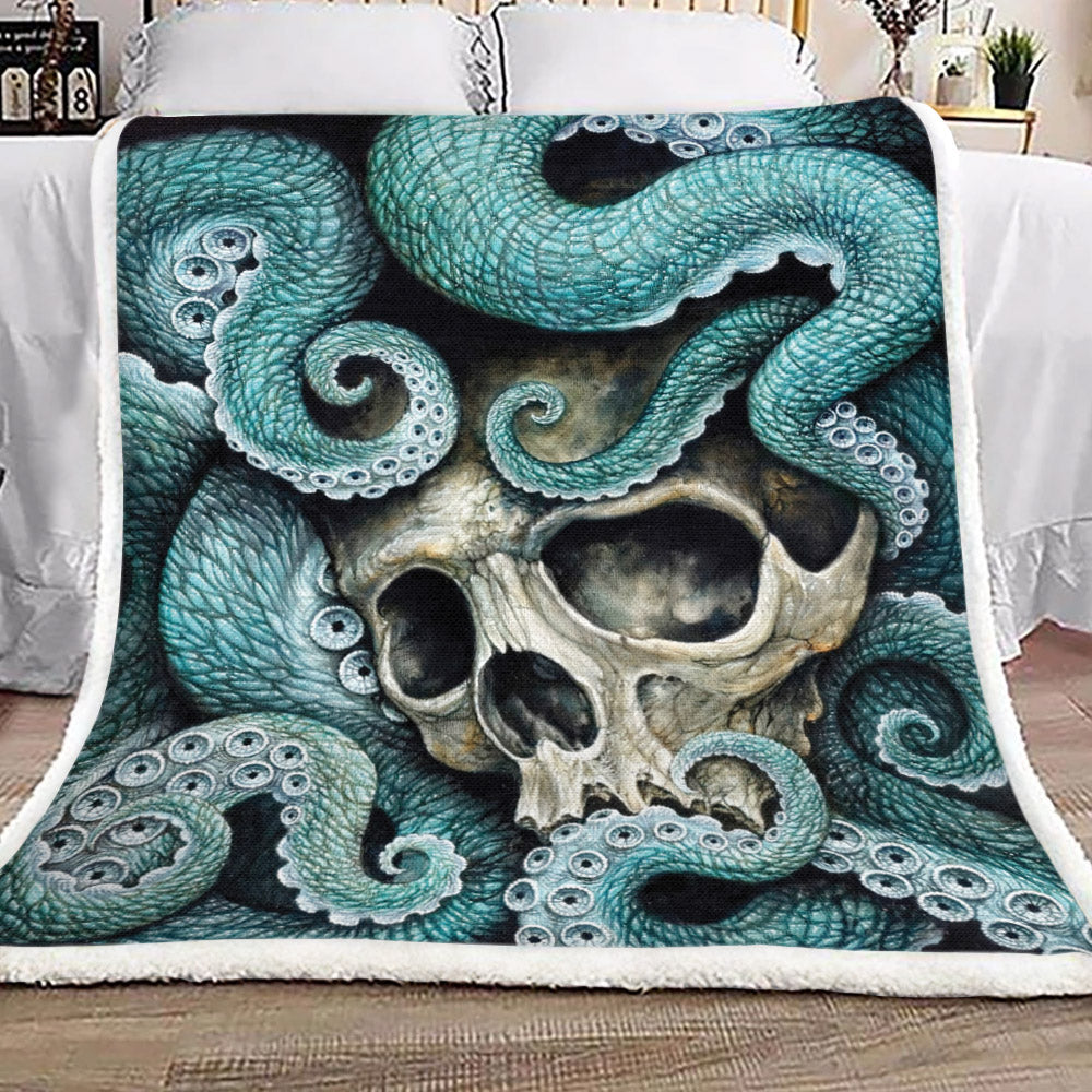 Octopus And Skull TN0810089TT Sherpa Fleece Blanket