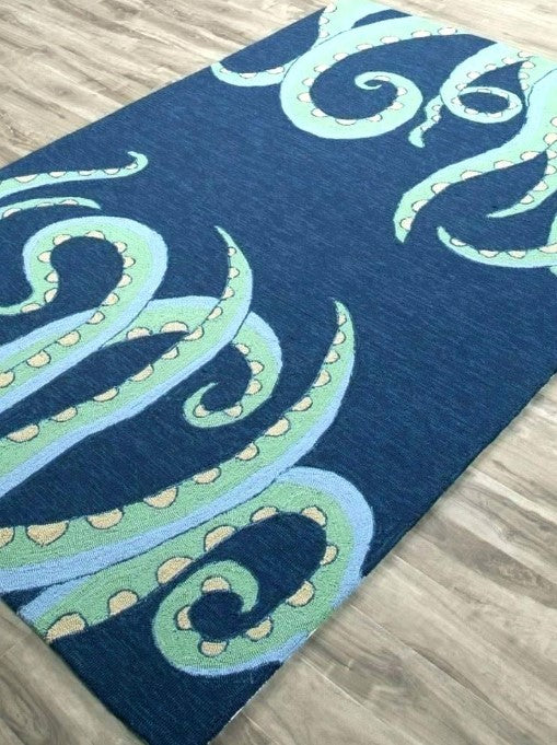 Octopus Blue Sea CLT0810127A Rug