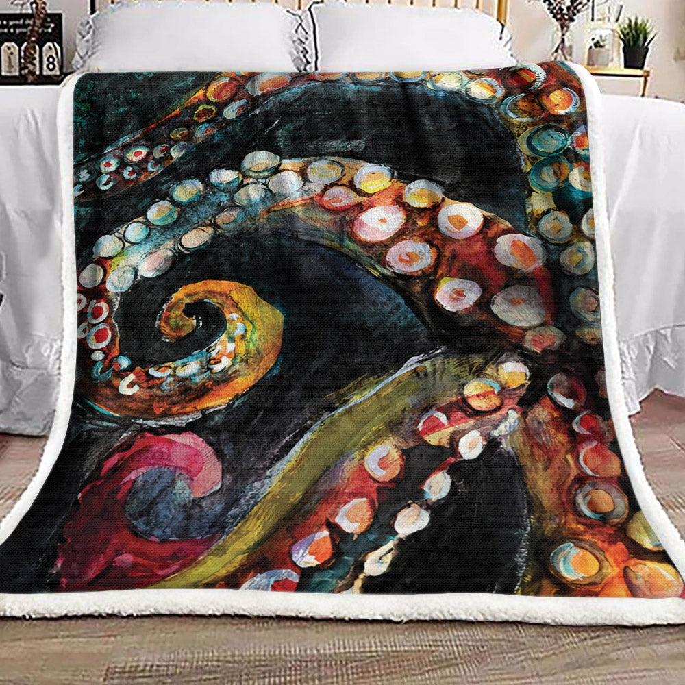 Octopus DD2809119F Sherpa Fleece Blanket