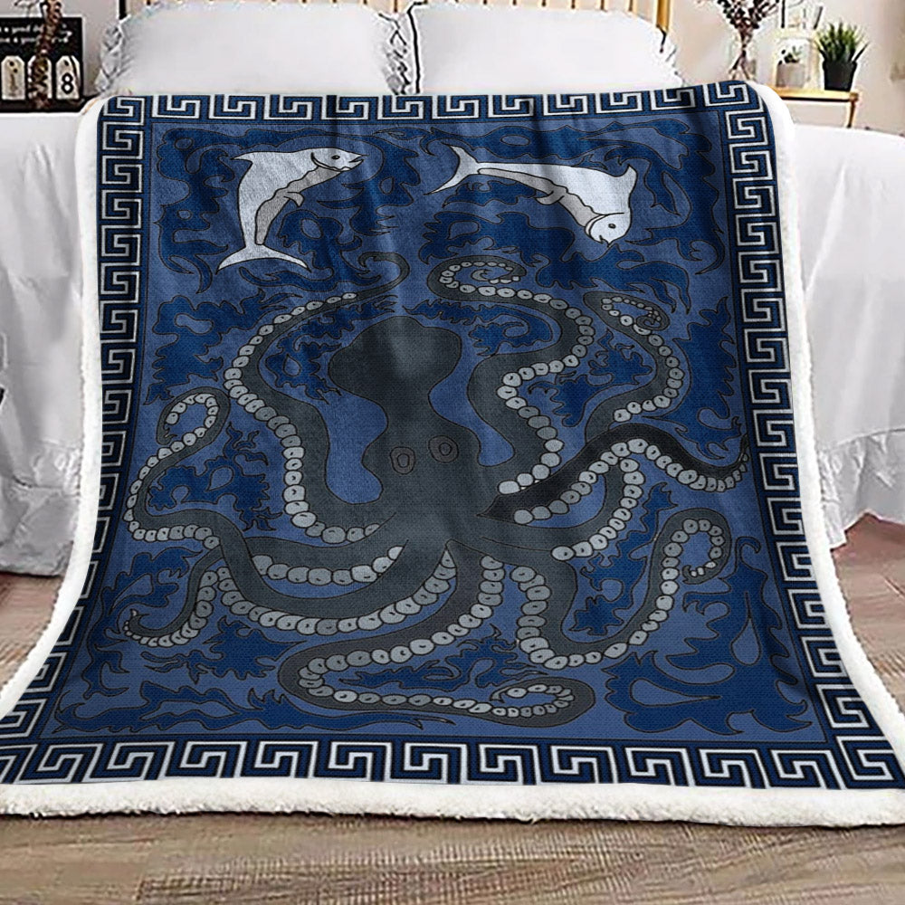 Octopus HN2709116F Sherpa Fleece Blanket