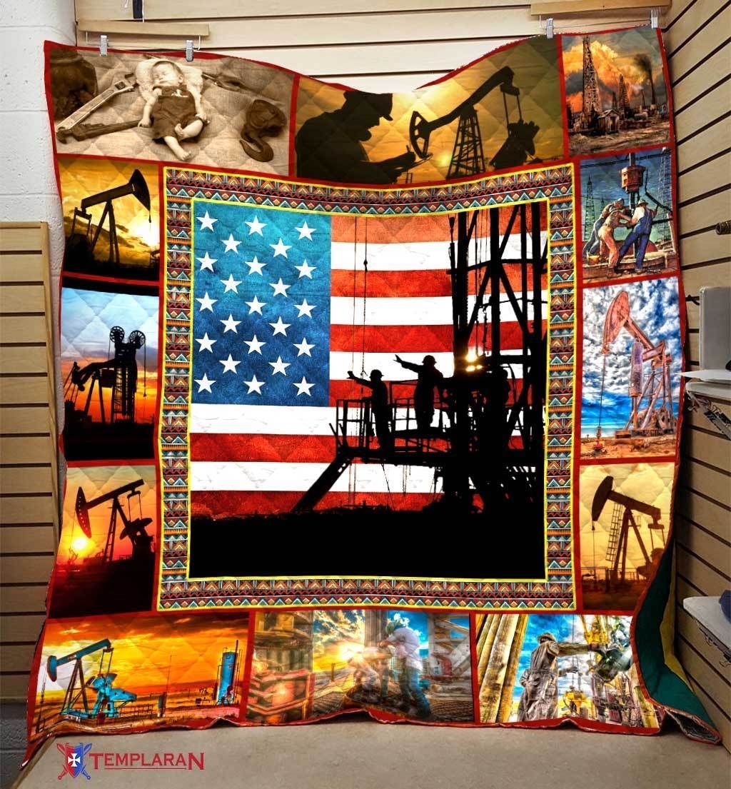 Oilfield Man CL22120177MDQ Quilt Blanket