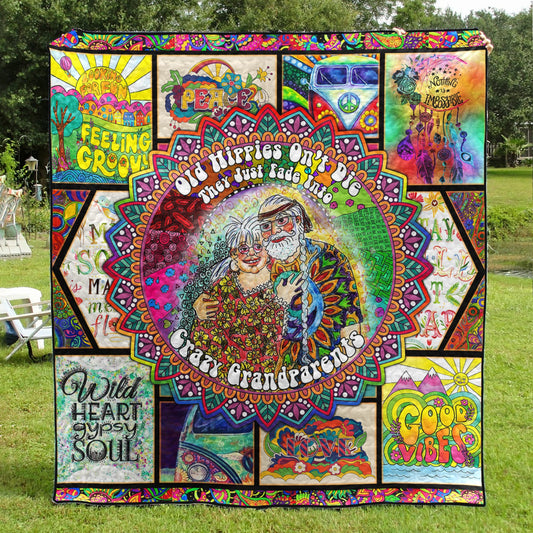 Old Hippies Don???t Die Quilt Blanket TL250605Y