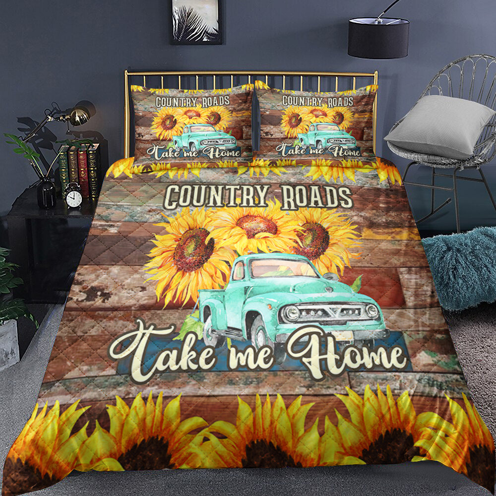 Old Truck Quilt Bed Sheet TL240909