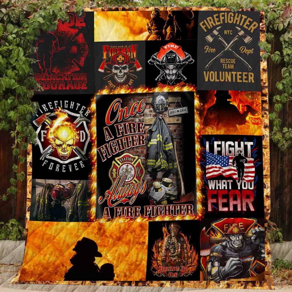 Once A Firefighter CLA0810350Q Quilt Blanket