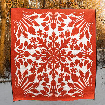 Orange Hawaiian CLA0611582Q Quilt Blanket