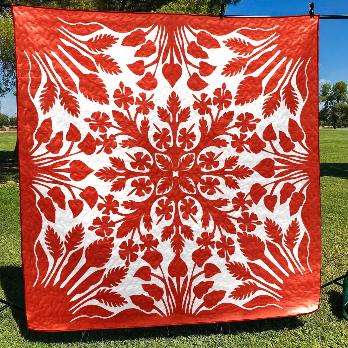 Orange Hawaiian CLA0611582Q Quilt Blanket