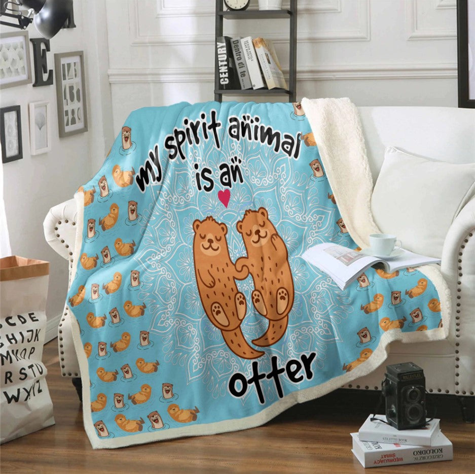 Otter Is My Spirit Animal CLA2011311F Sherpa Fleece Blanket