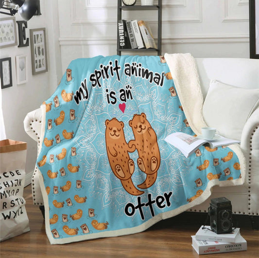 Otter Is My Spirit Animal CLA2011311F Sherpa Fleece Blanket