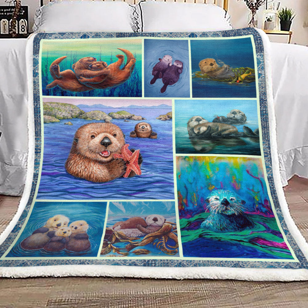 Otter YH25100288F Sherpa Fleece Blanket