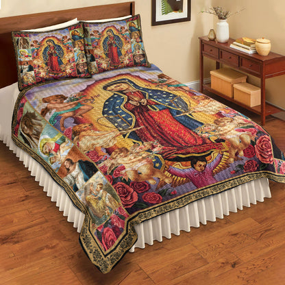 Our Lady Of Guadalupe Quilt Bed Sheet TL110605QS