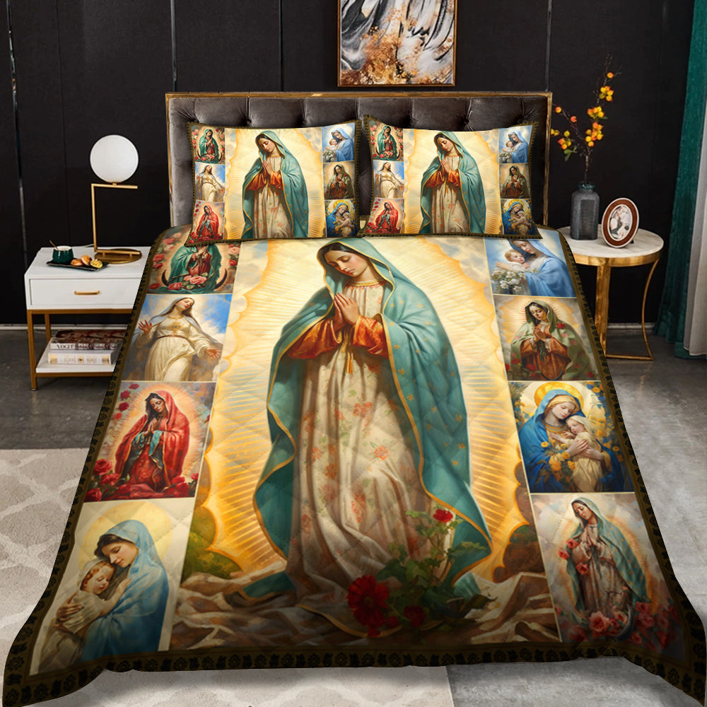 Our Lady Of Guadalupe Quilt Bed Sheet CLH0909007