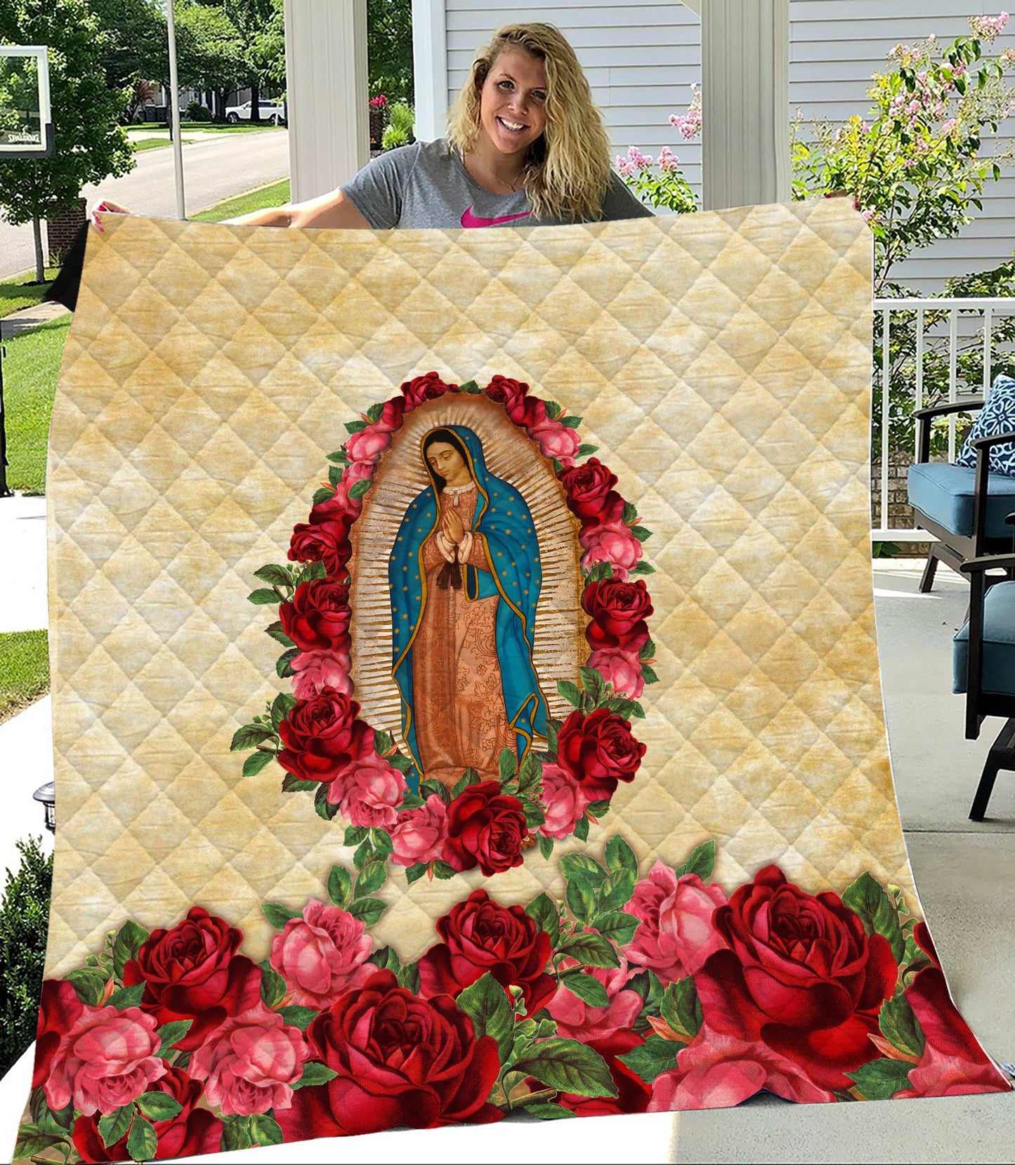 Our Lady Of Guadalupe Quilt Blanket TL221008