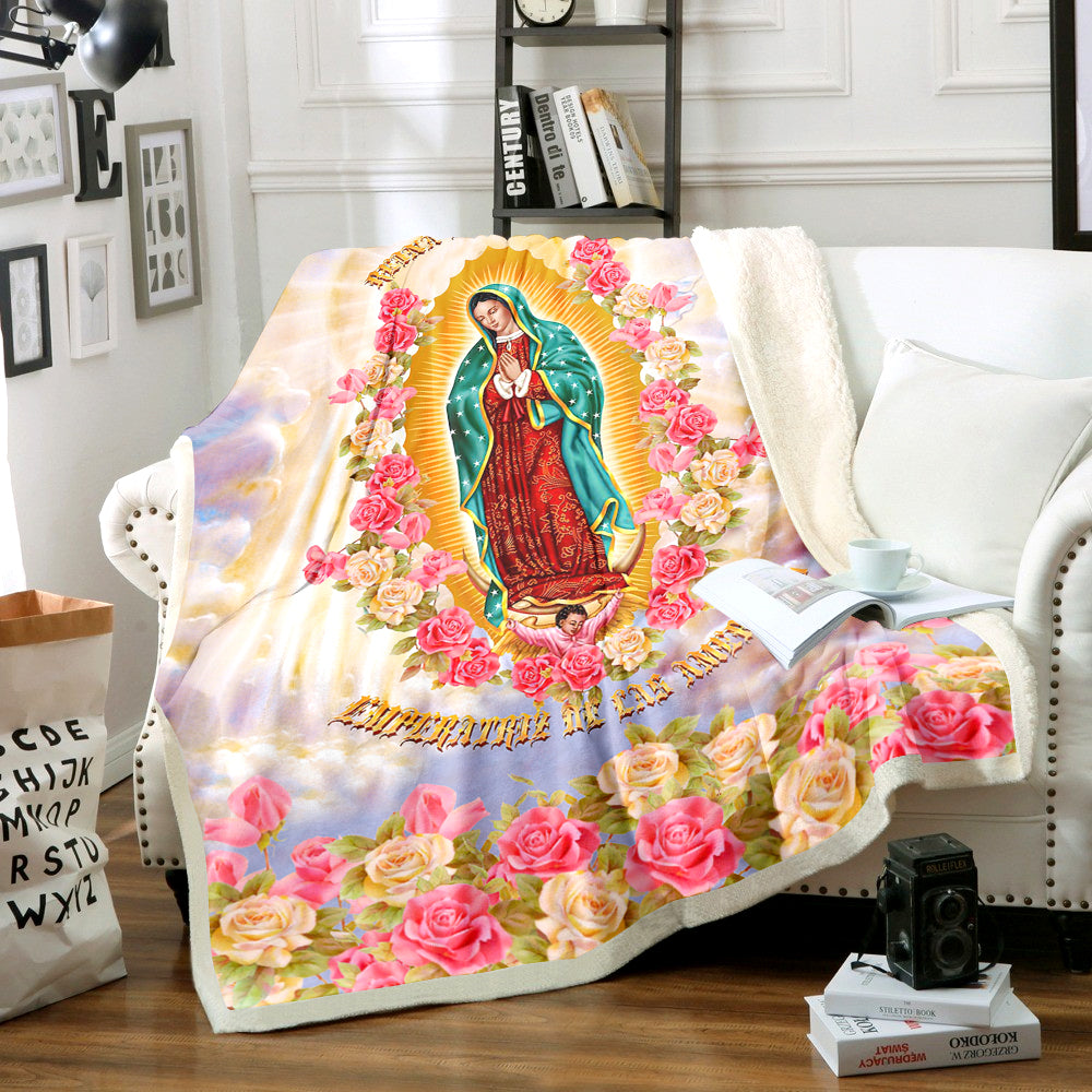 Our Lady Of Guadalupe Sherpa Fleece Blanket TL041101