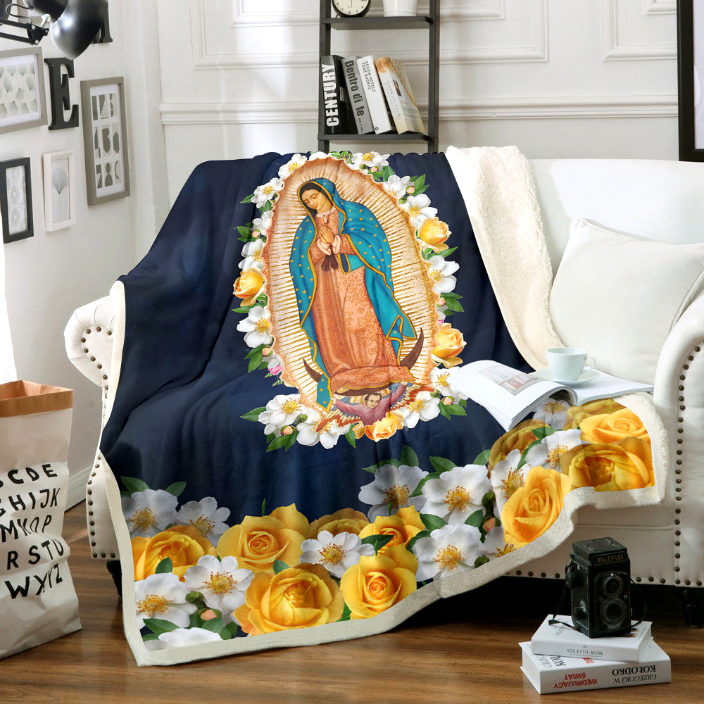 Our Lady Of Guadalupe Sherpa Fleece Blanket TL041102