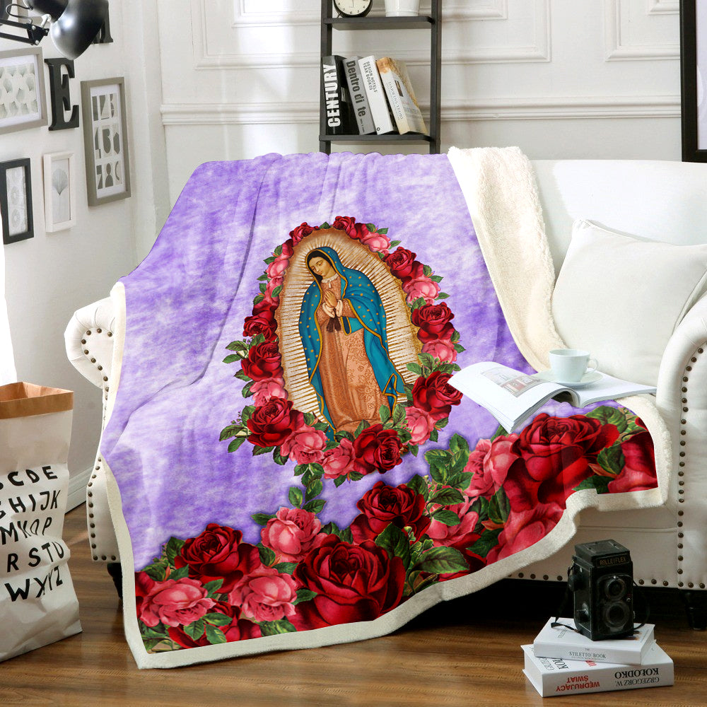 Our Lady Of Guadalupe Sherpa Fleece Blanket TL251001