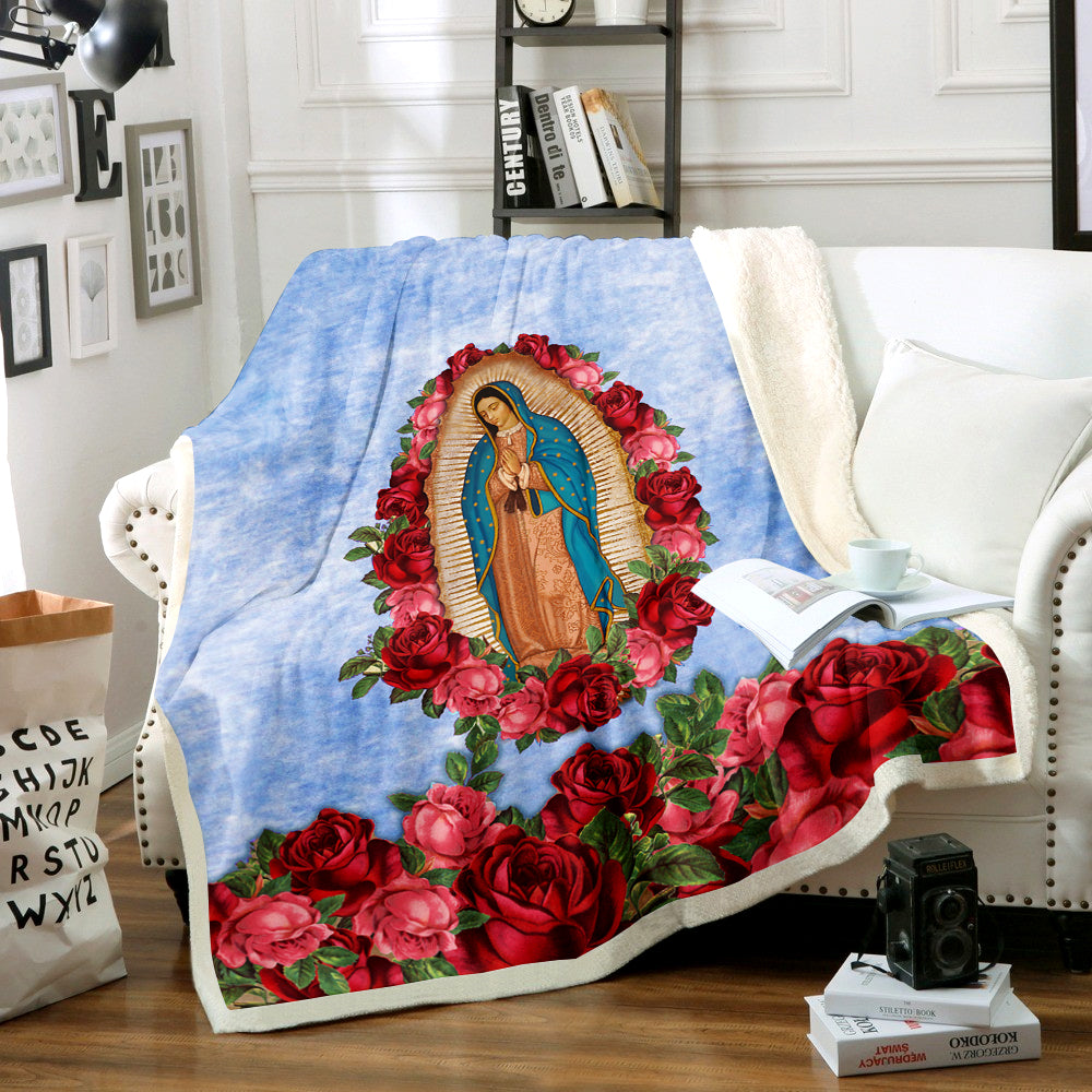 Our Lady Of Guadalupe Sherpa Fleece Blanket TL251001