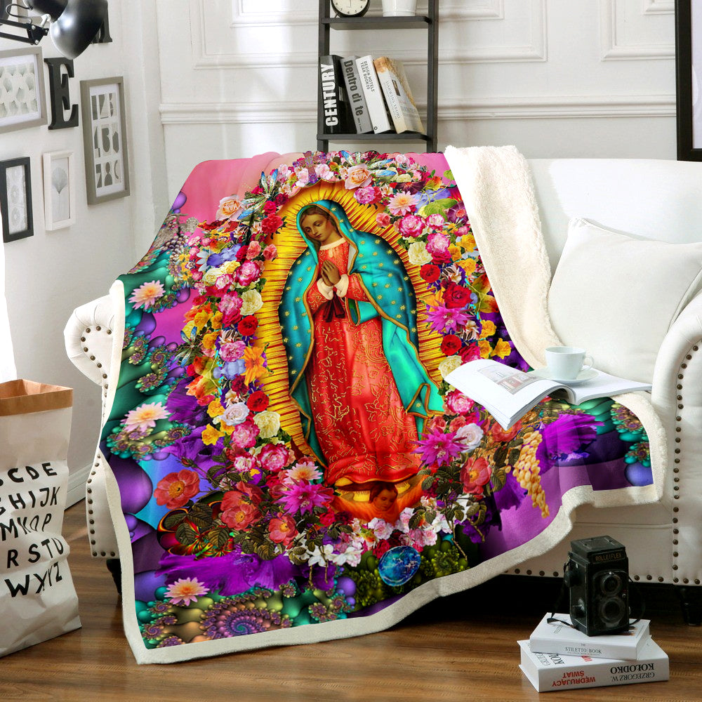 Our Lady Of Guadalupe Sherpa Fleece Blanket HM201003