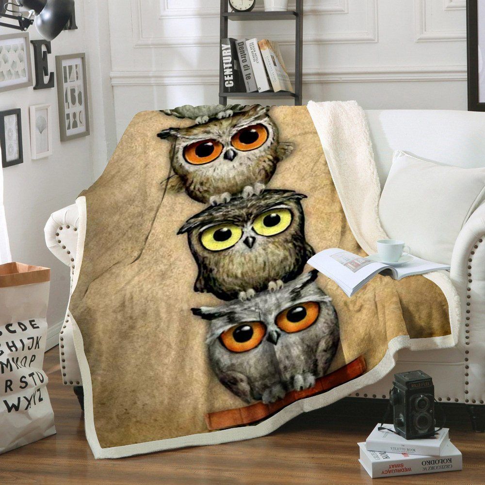 Owl BT240868F Sherpa Fleece Blanket