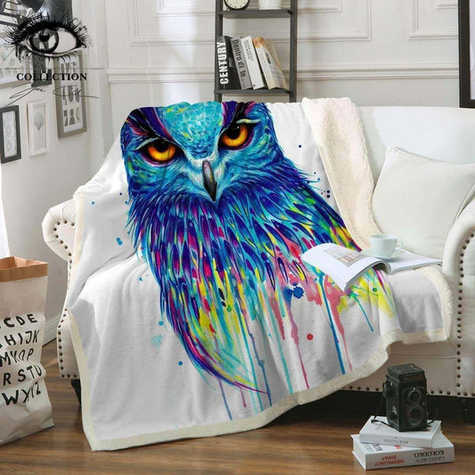 Owl CL1208143MD Sherpa Fleece Blanket