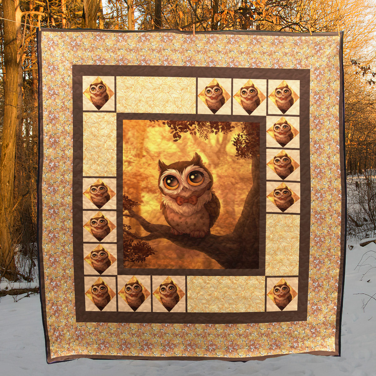 Owl One Three CLA31100115Q Quilt Blanket