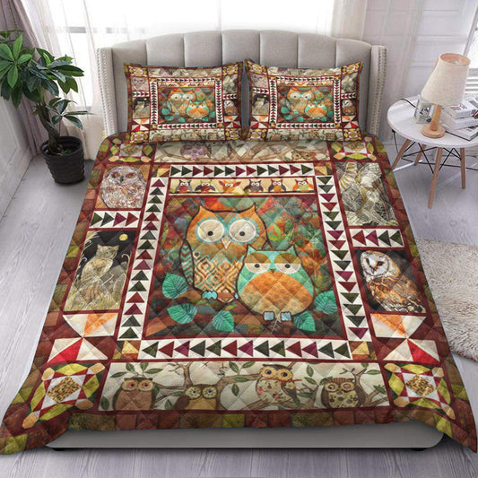 Owl Quilt Bedding Set HM160903M