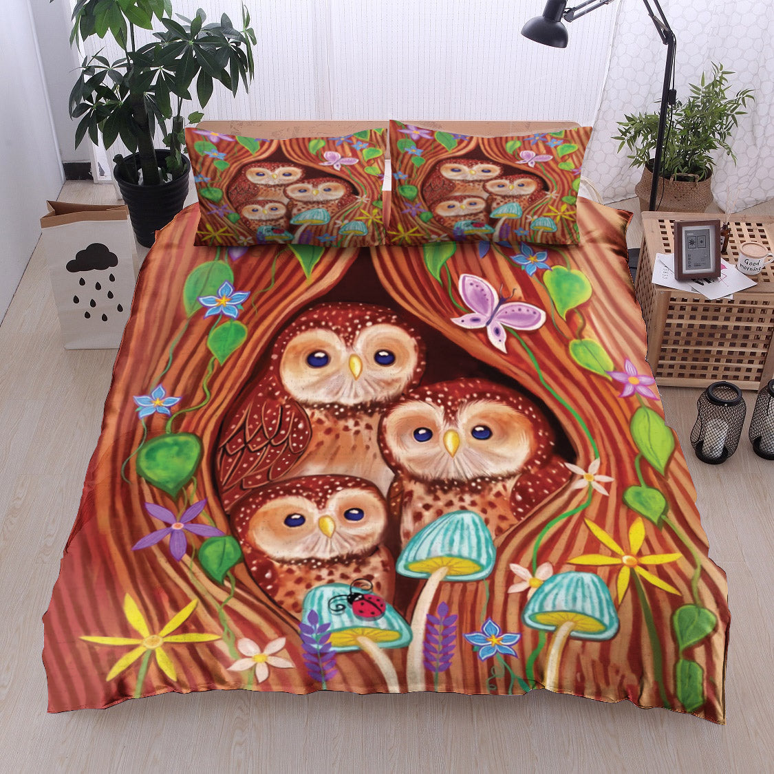 Owl Butterfly Mushroom BT25100232B Bedding Sets