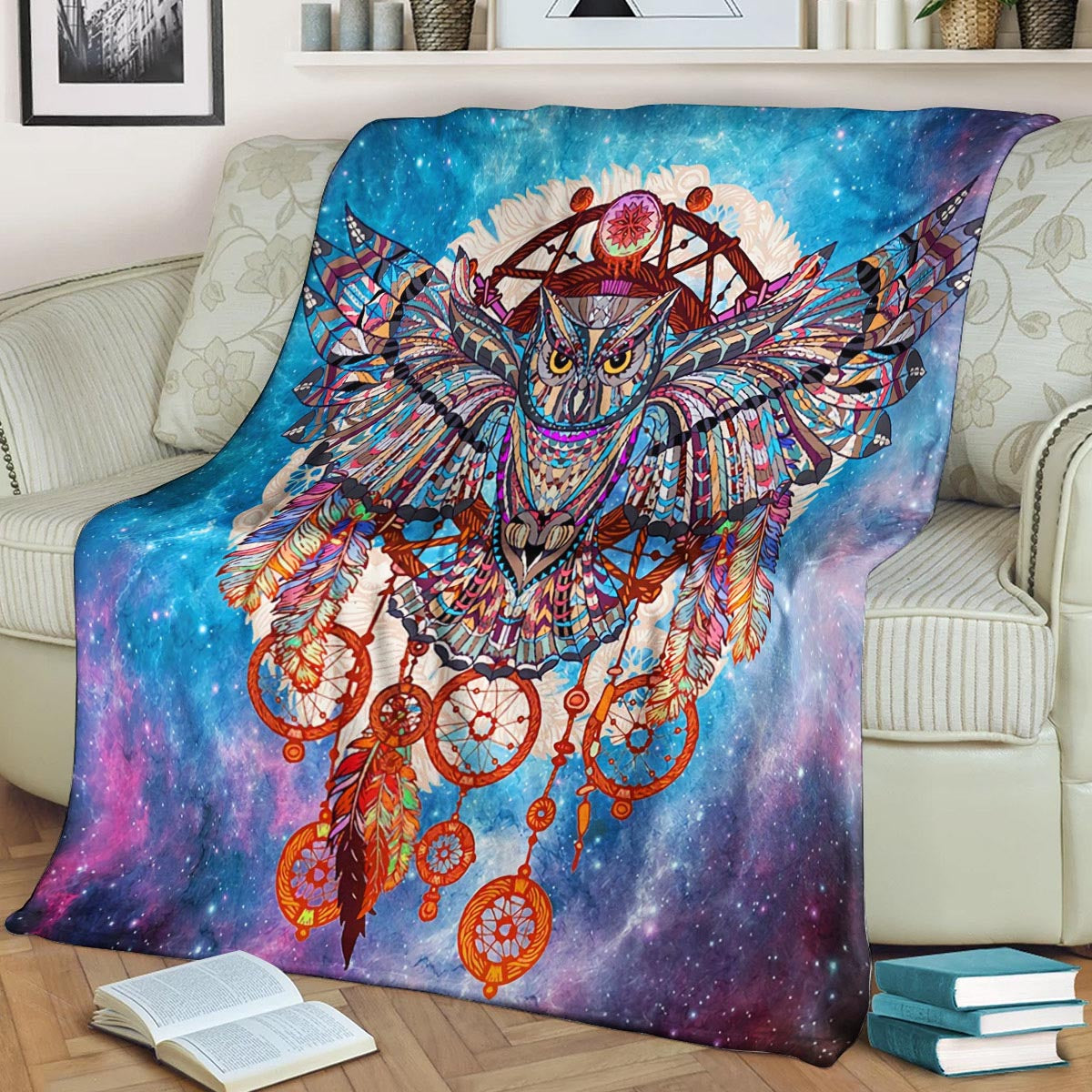 Owl CLA140837 Sherpa Fleece Blanket