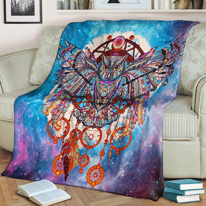 Owl CLA140837 Sherpa Fleece Blanket