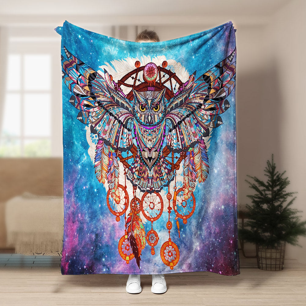 Owl CLA140837 Sherpa Fleece Blanket