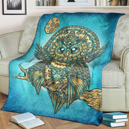 Owl CLP190827 Sherpa Fleece Blanket